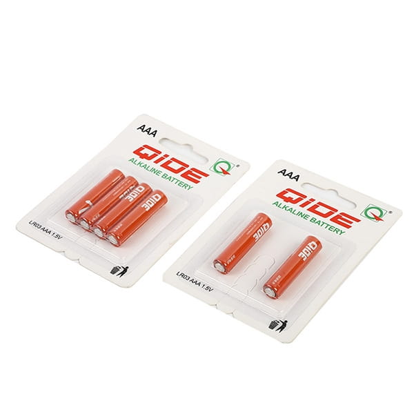 AAA LR03 AM-4 Alkaline Battery With Blister Card Packing